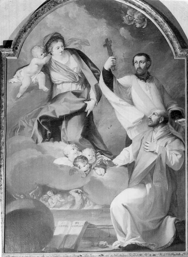 Giuseppe Zola-12-la Vergine con Sant'Ignazio e San Francesco Saverio e le anime purganti  - Brescia